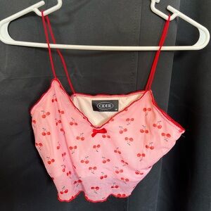 Cider Cherry Print Pink Cami